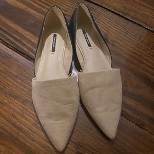 Zara Basics Tan and Black Flat